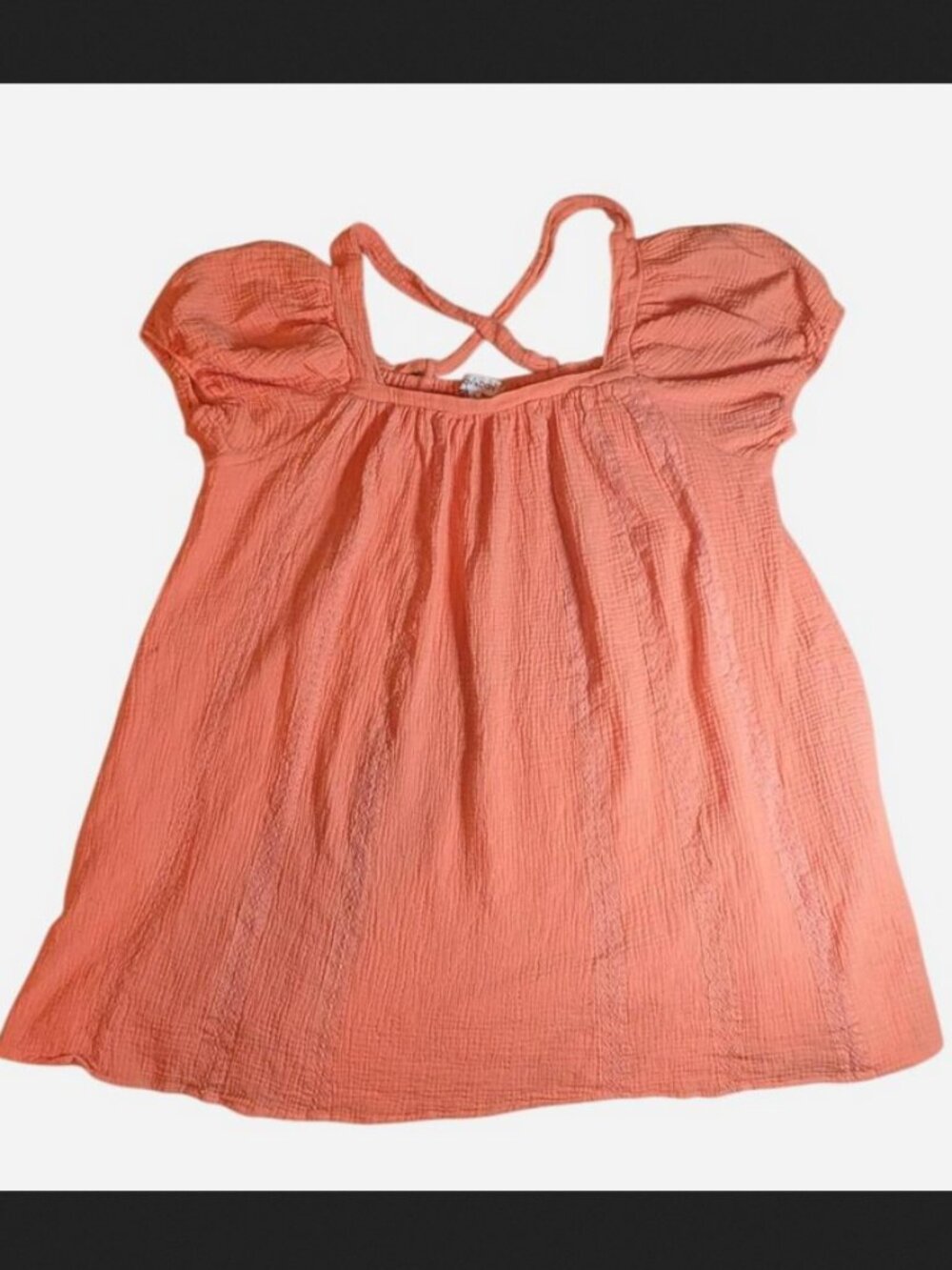 Orange and Peach Pink Babydoll-dresses Babydoll Dress, tagged size M